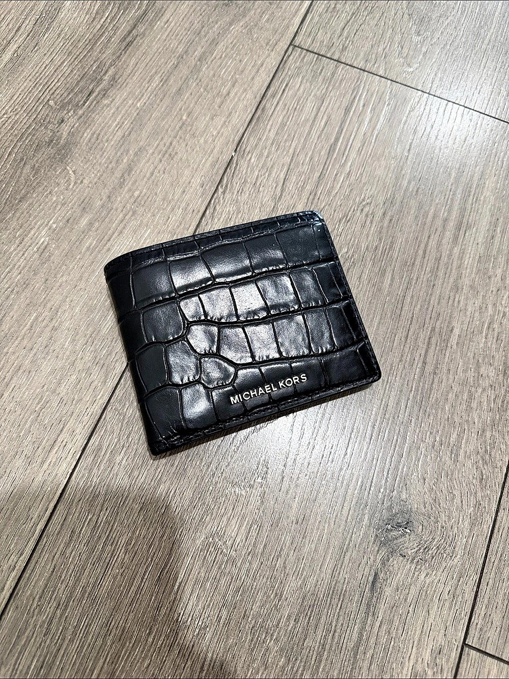 Michael Kors Crocodile Embossed Leather Billfold Wallet